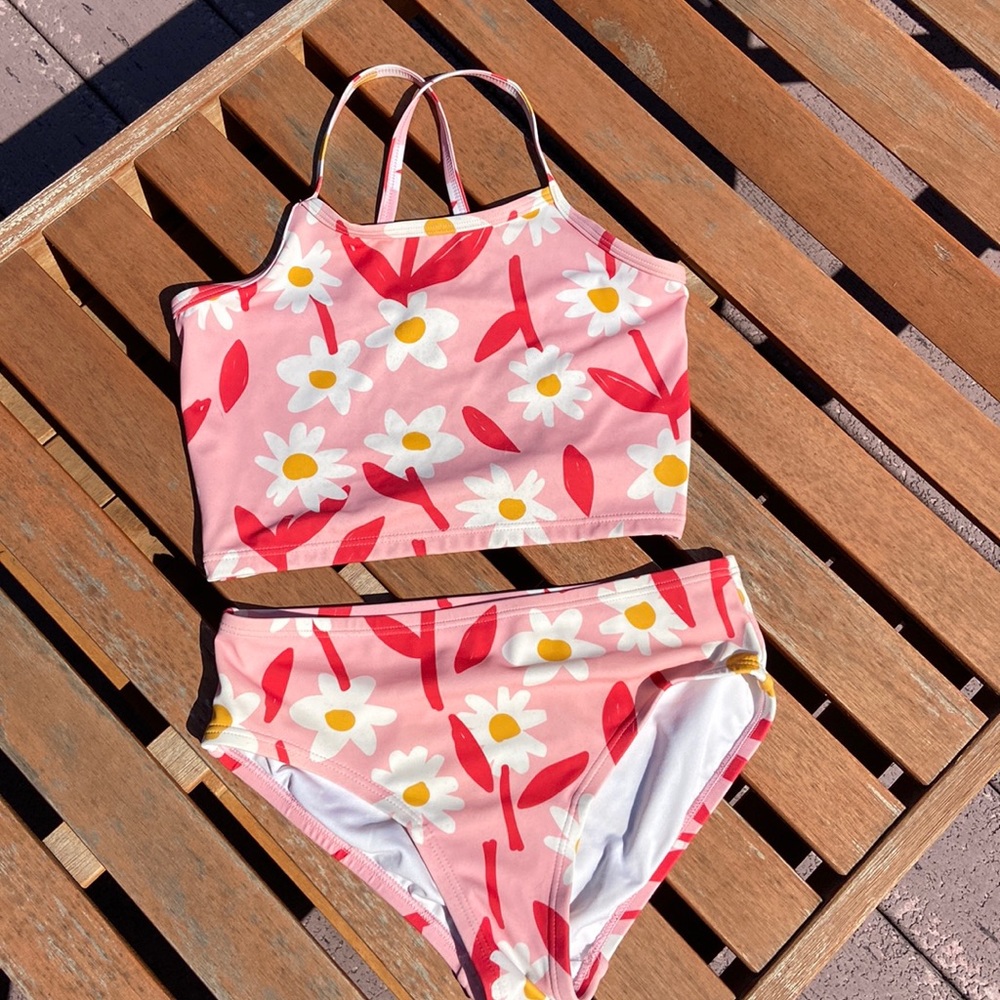 Hanna Andersson Pink Tankini - Size 140 cm